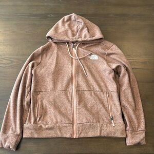 Women’s North Face Zip Up Hoodie in Salmon / Pink